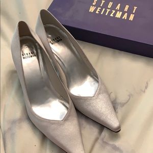 Stuart Weitzman Silver Heels